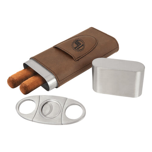 Leatherette Cigar Case with Cutter Thumbnail